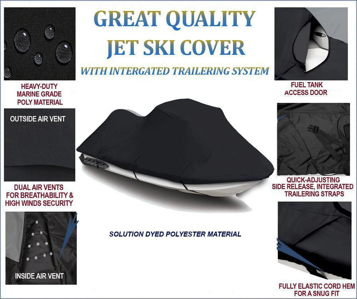 BLACK 600 Denier JetSki Cover E172