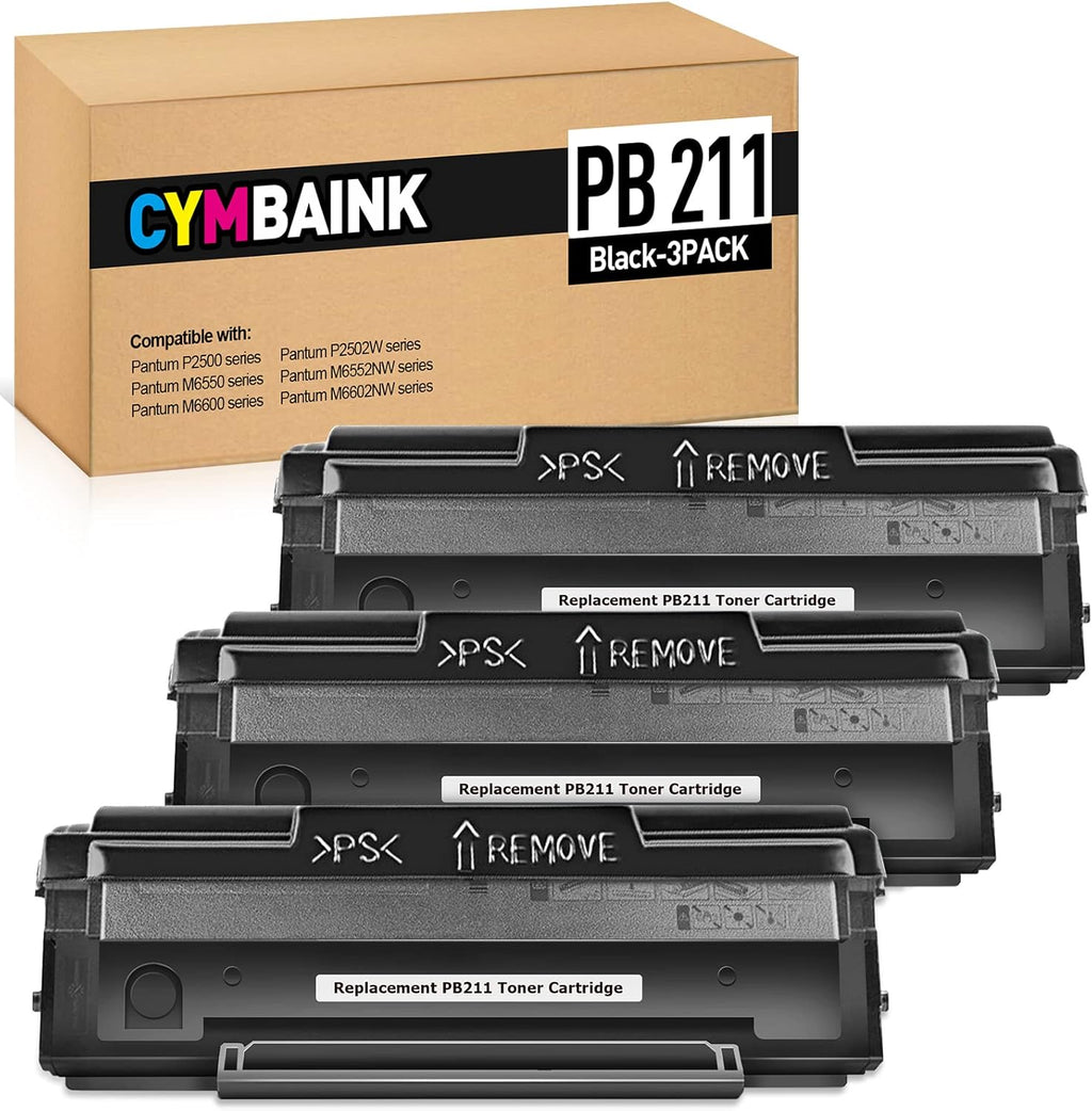 3 Pack Black Toner Cartridge for Pantum PB-211 F58890