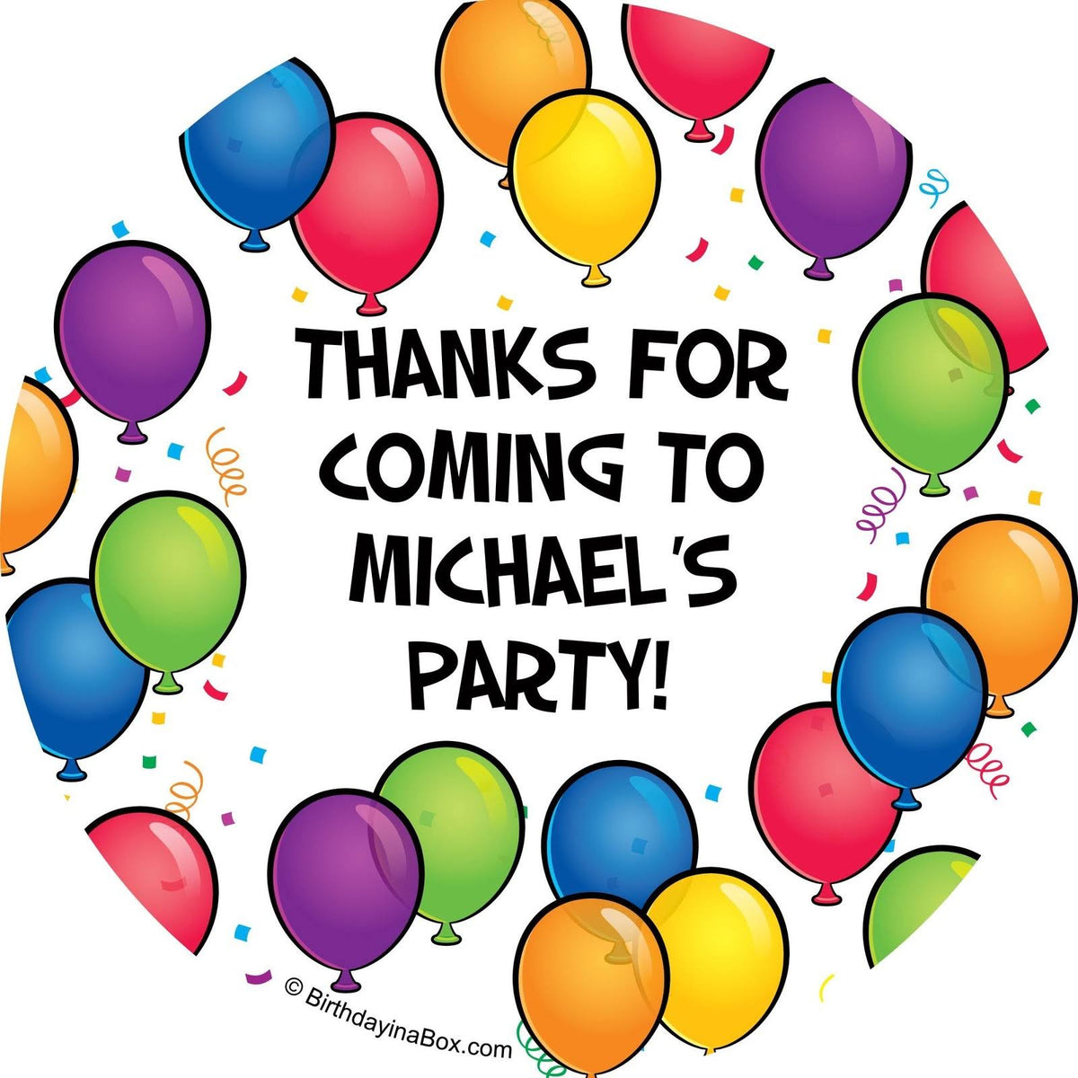 12 Pc Balloon Fun Stickers F40134