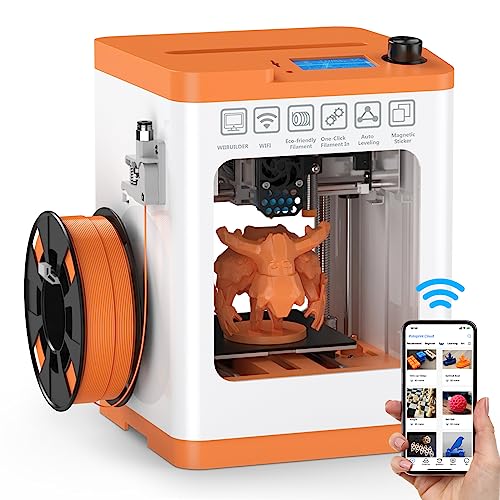 Mini 3D Printer, FDM 3D Printer, Fully Assembled Auto Leveling, Resume Printing, Removable Flexible Magnetic Build Plate R889556