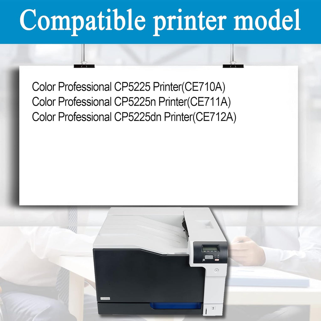 1 Pack Yellow Remanufactured Toner Cartridge for HP Color Professional CP5225 Printer P24079