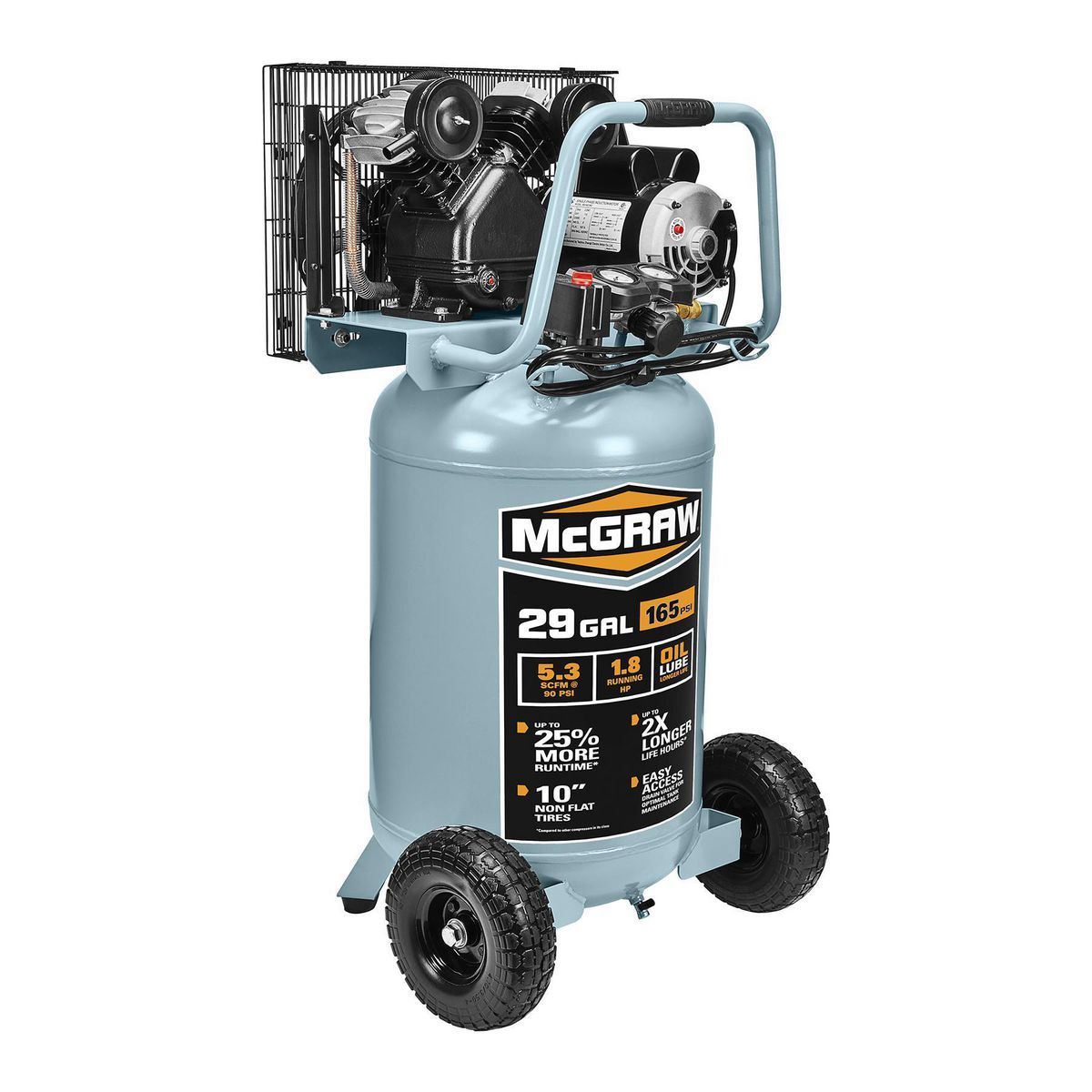 29 Gallon 165 PSI Oil-Lube Belt Drive Air Compressor Z25578