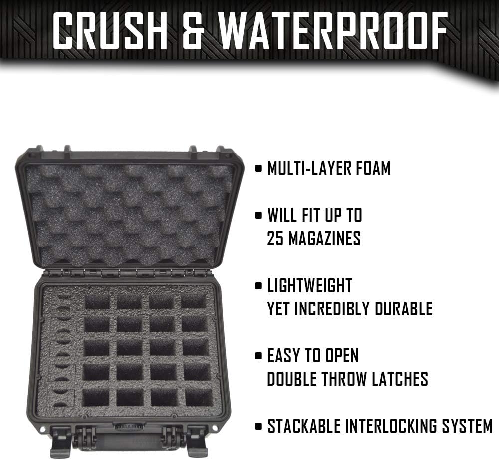 Waterproof Firearm Ammunition Case with Foam Insert V492600