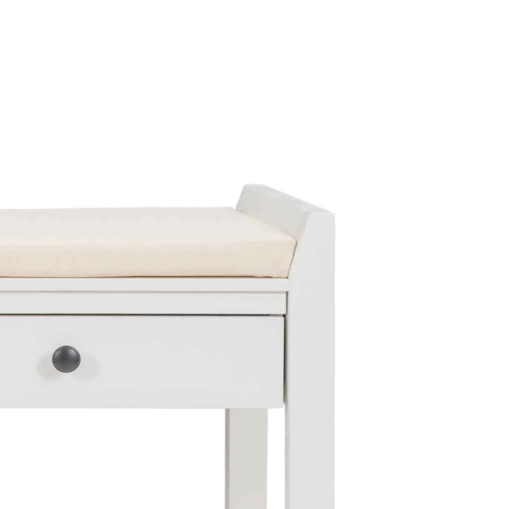 Wood Storage Bench with Cushion and 2 Drawers W51916