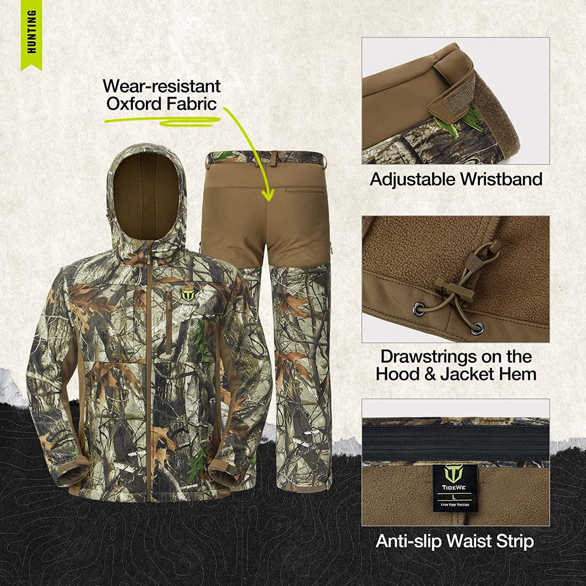 Hunting Jacket and Pants with Fleece Lining P23708