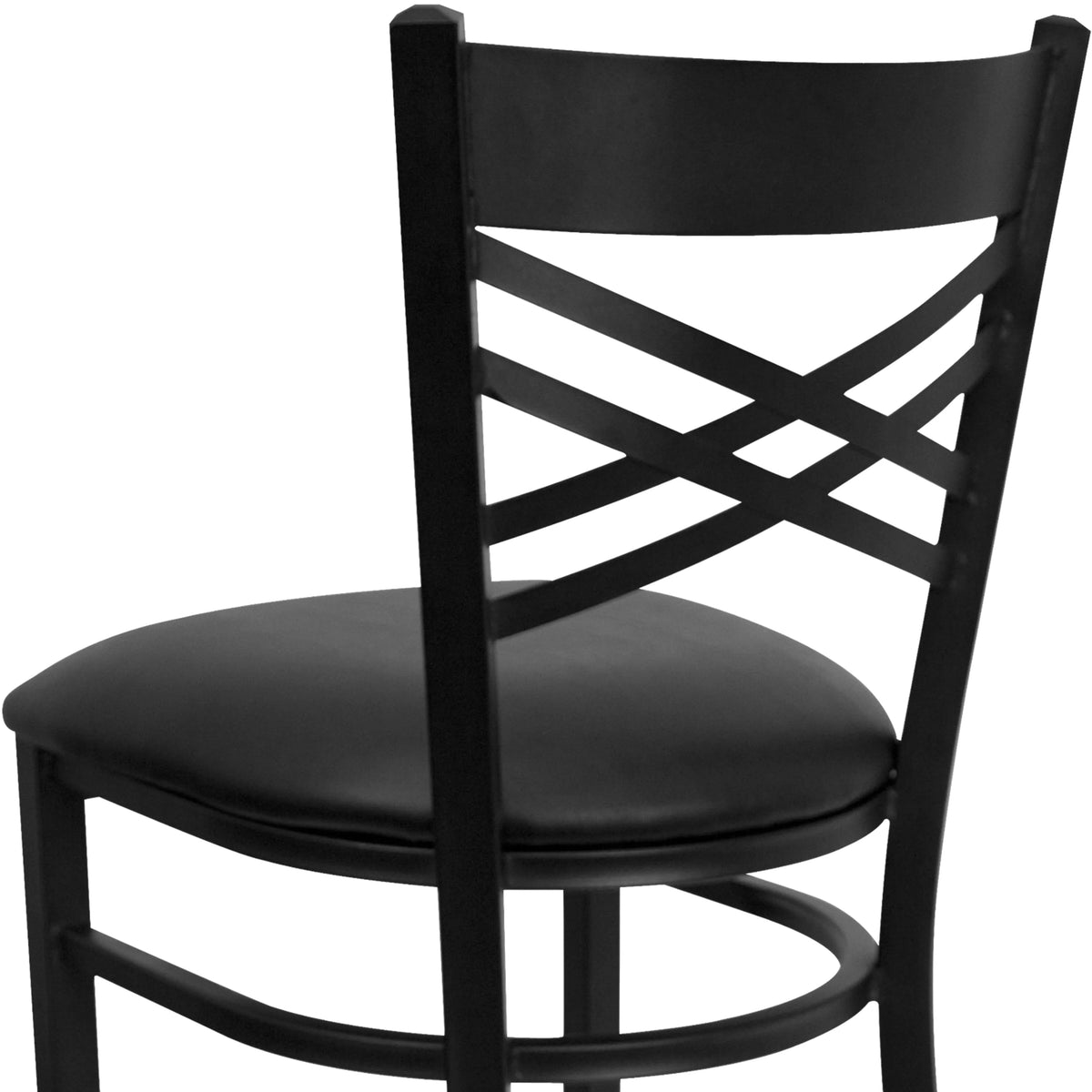 Black X Back Metal Barstool V693