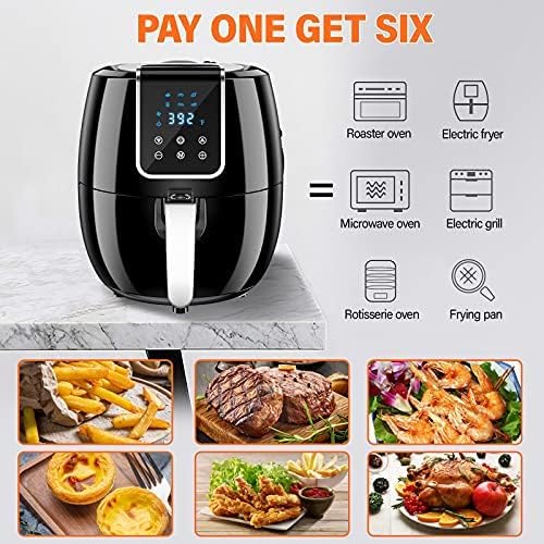6-in-1 Air Fryer 7Qt/6.5L Black Q3143