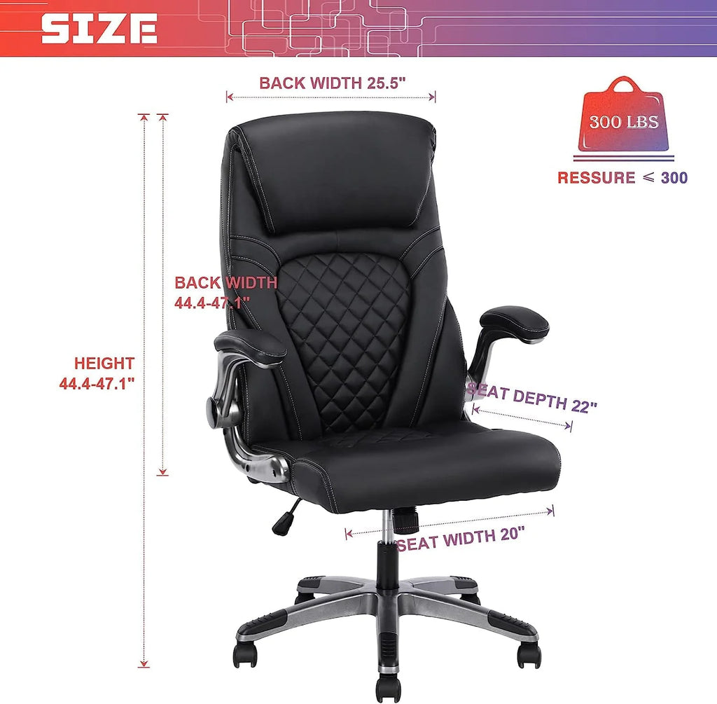 Black Ergonomic Office Chair with Lumbar Support D647122