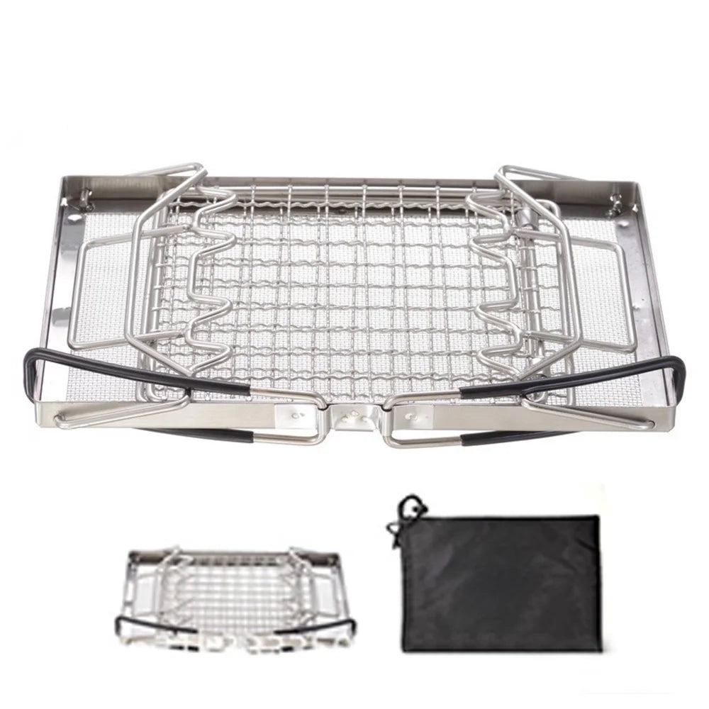 Stainless Steel Folding Camp Stove Toaster Rack S6643
