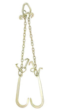 5/16" G70 V-Chain Bridle with 15" Large J Hooks, T-Hook & J-Hook with Grab Hooks 2' Legs Pack of 2 H275834