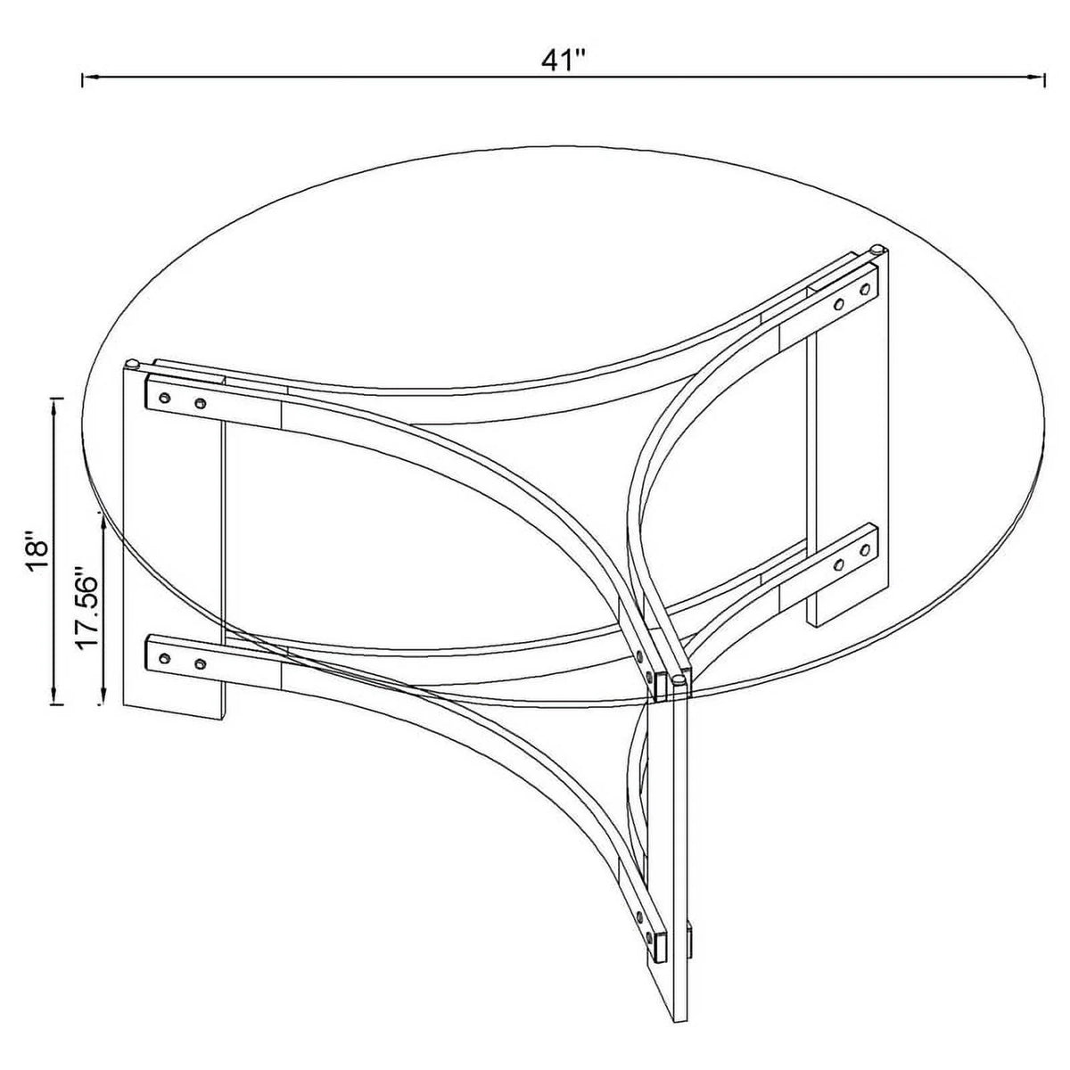 Round Glass Coffee Table with Acrylic Legs E519595