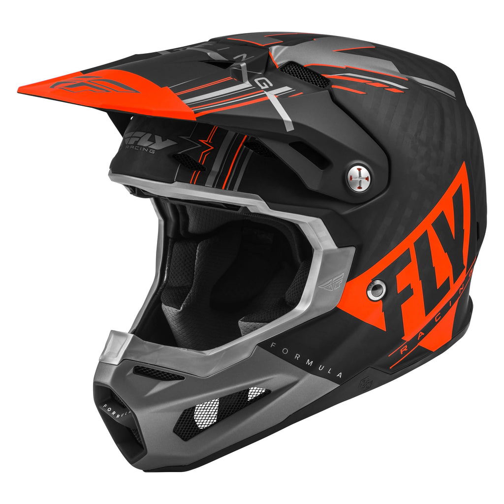 Matte Orange Grey Black Carbon Helmet C1983