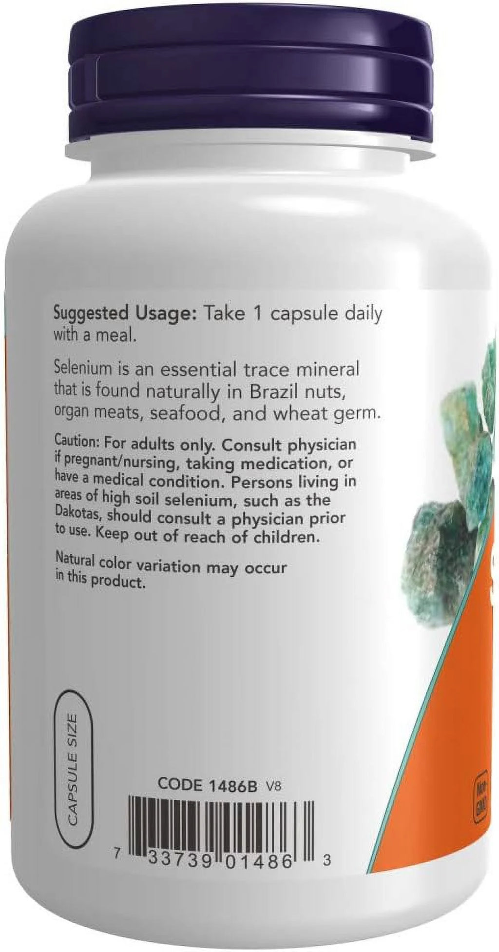 Selenium 200 mcg 180 Count (Pack of 2) Unflavored T160