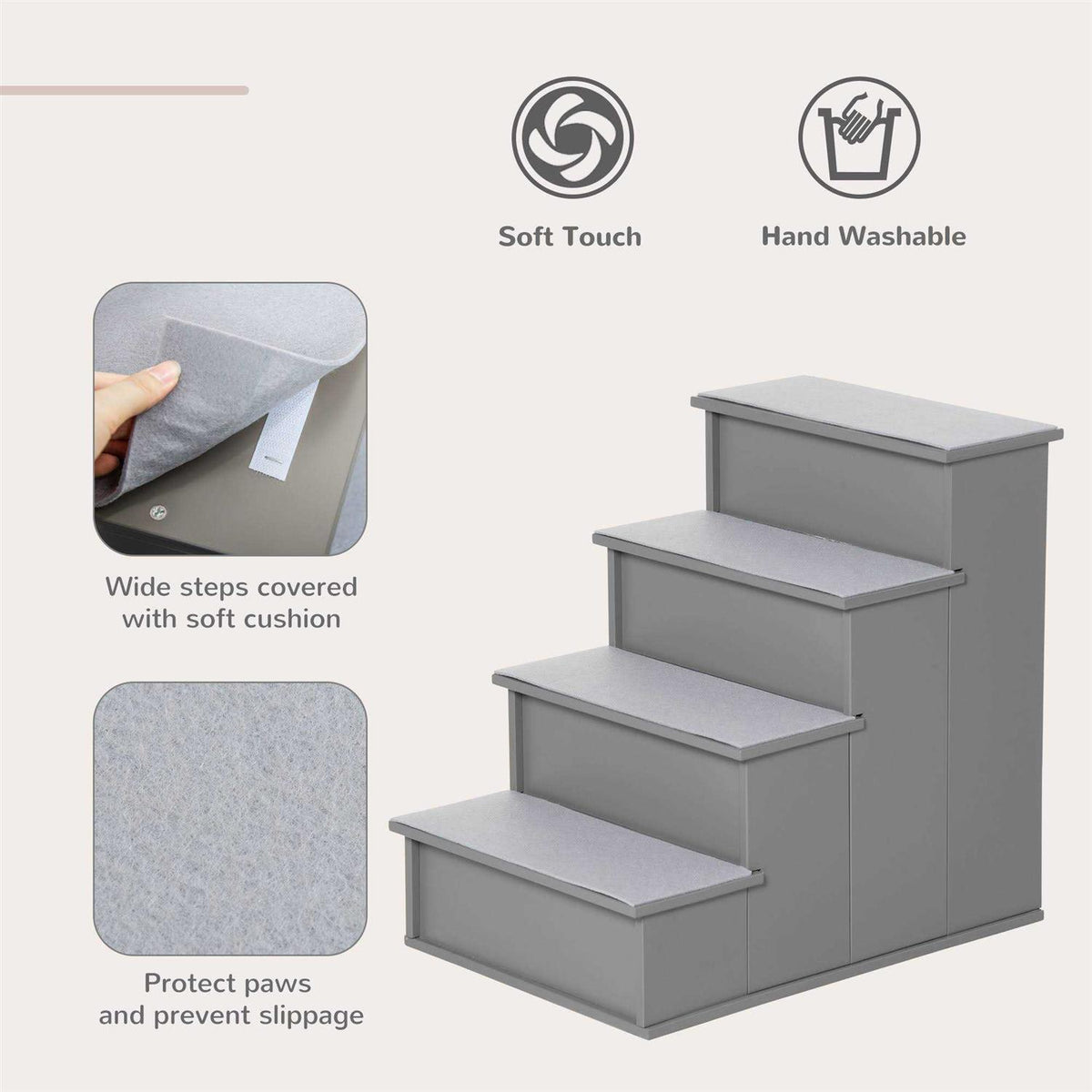 Pet Stairs with Cushioned Removable Covering P95390
