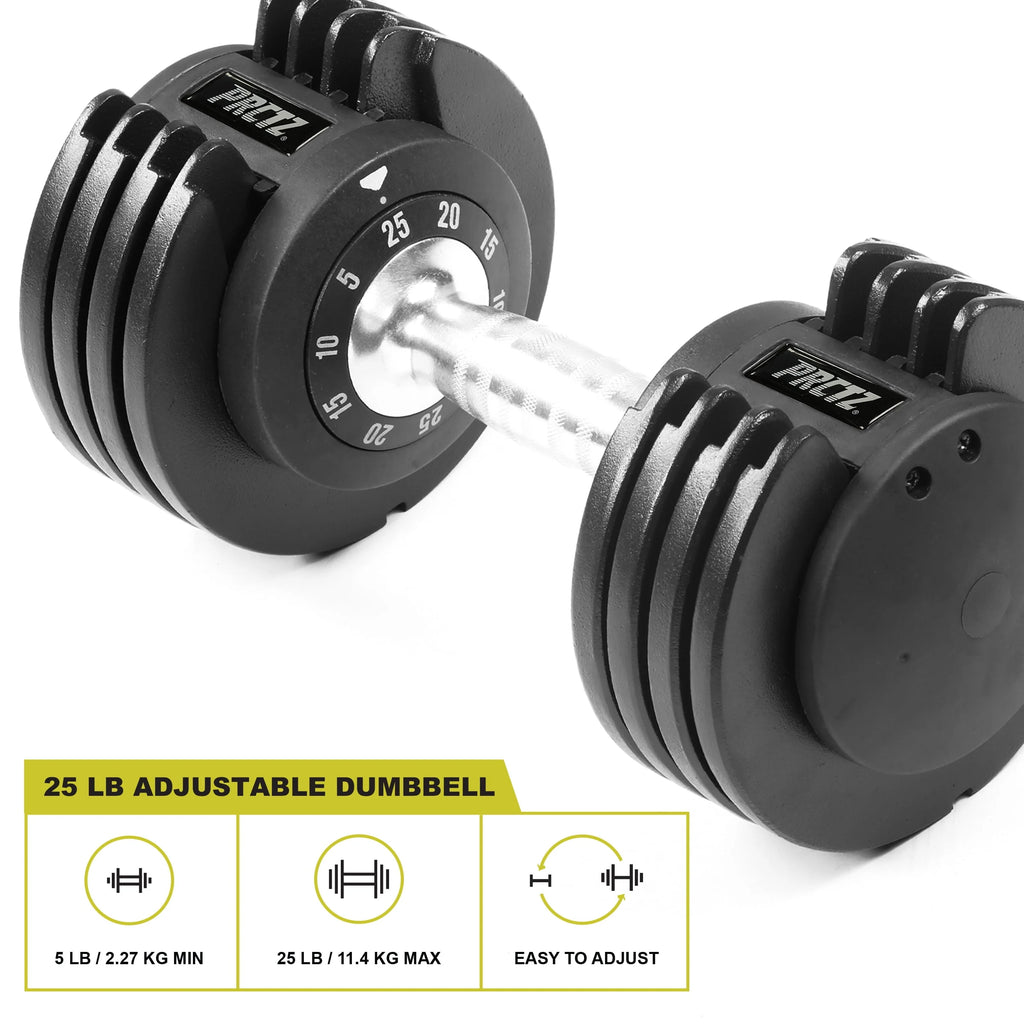 5-25lb Adjustable Dumbbell Black K9385