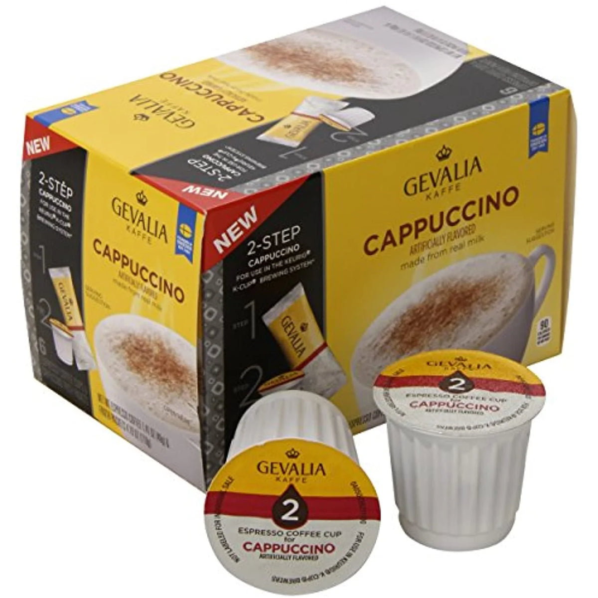 Cappuccino Espresso K-Cup & Froth Packets, 6 Count, 5.6Oz Box (Pack Of 3) I169247
