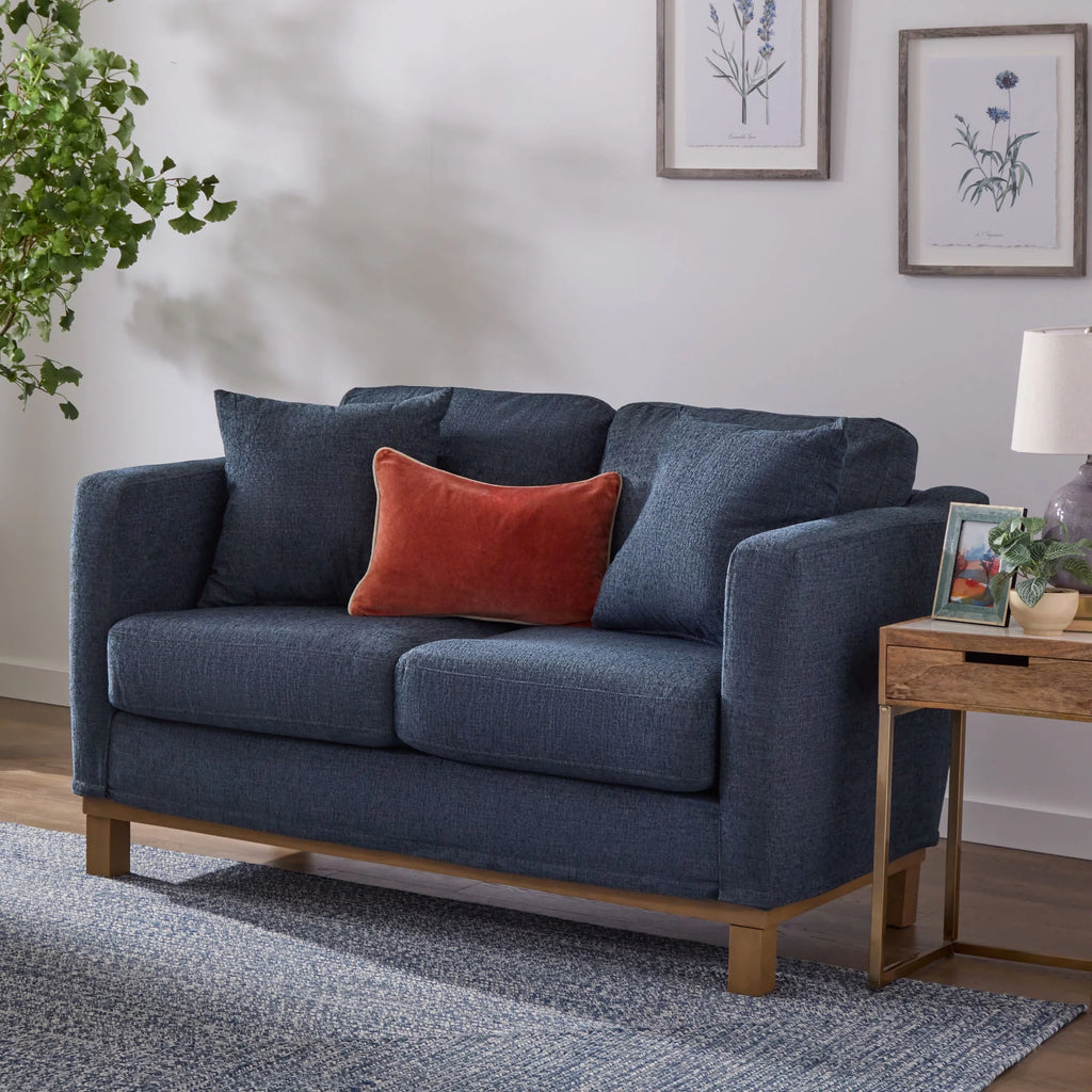 Navy Upholstered Loveseat M38269