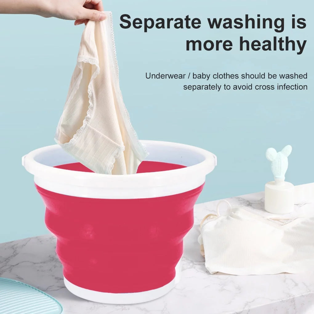 Pink Portable Mini Folding Washing Machine T664