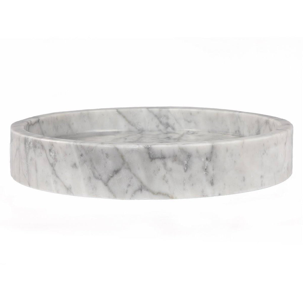 White Carrara Marble Round Vessel Sink A6530