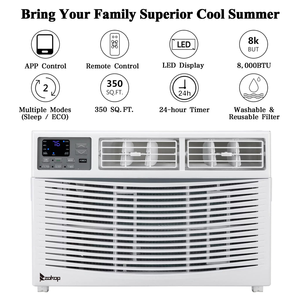 8,000 BTU Window Air Conditioner with Remote Control L459324