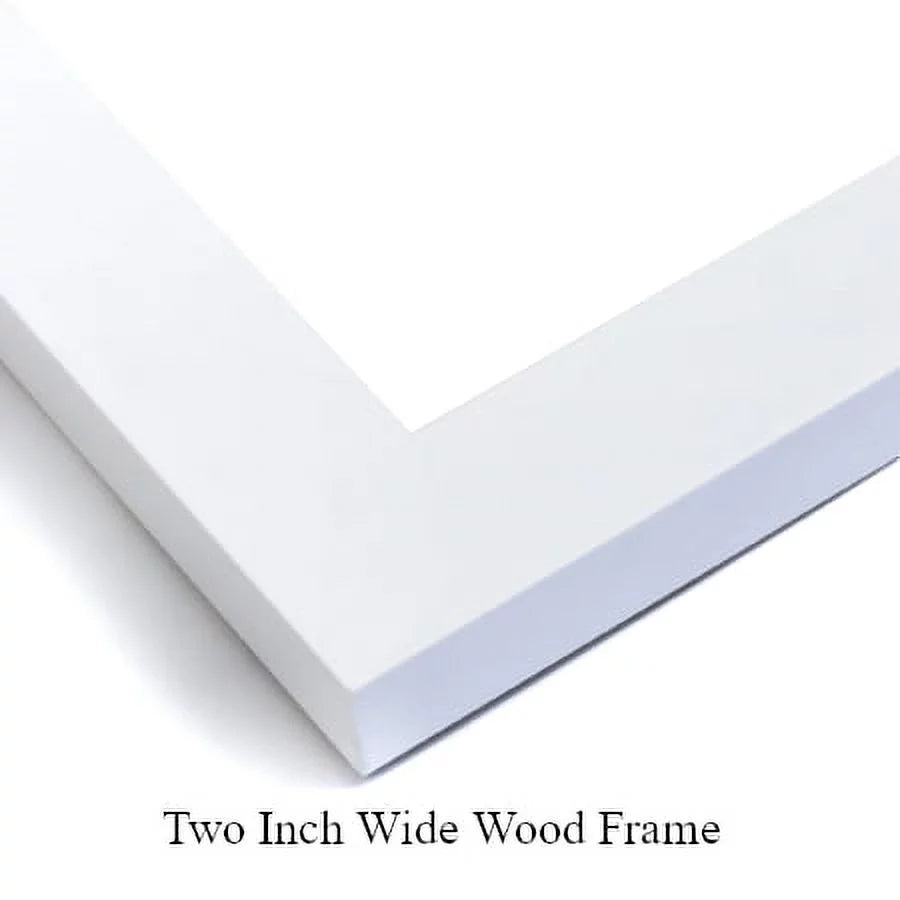 White Modern Wood Framed Art Print L676692