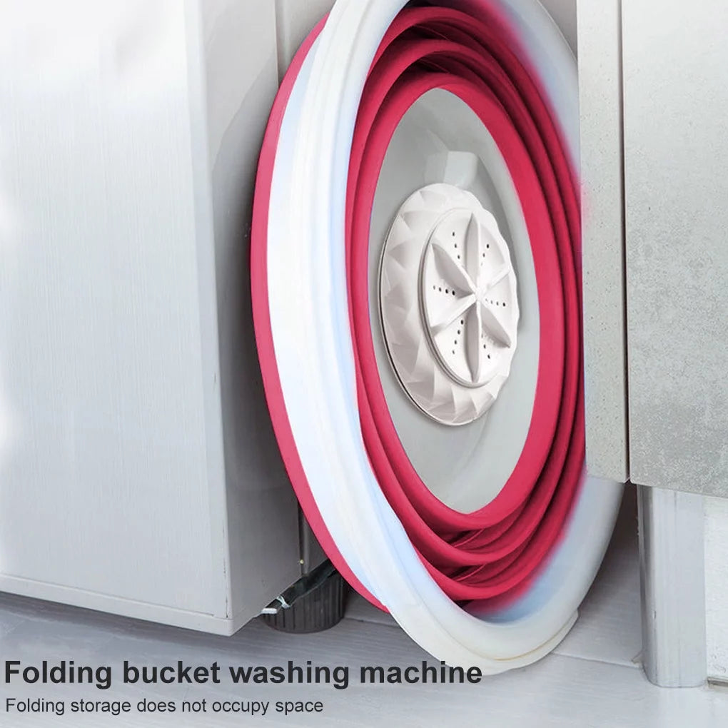 Pink Portable Mini Folding Washing Machine T664