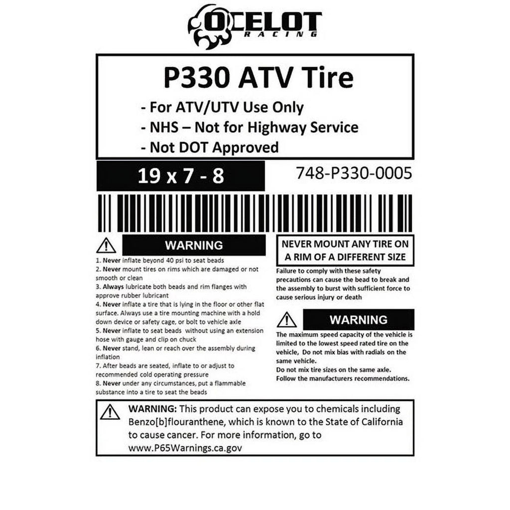 19X7-8 ATV Tire P97313