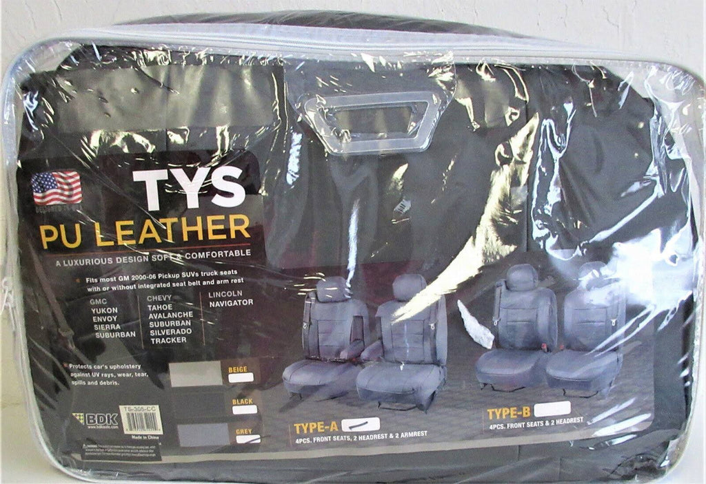 Gray PU Leather Seat Covers for SUV and Pick Up Trucks A972407