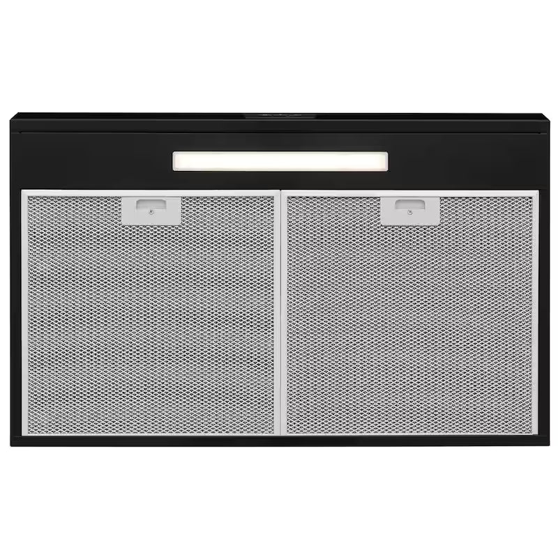 Black Convertible Undercabinet Range Hood with LED Lighting and Charcoal Filter G224