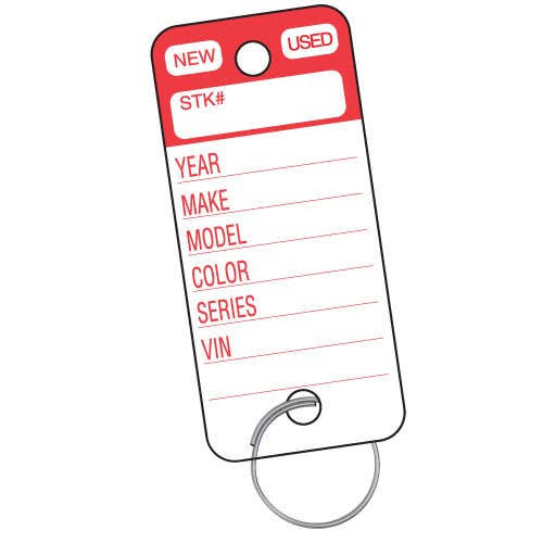 Plastic Key Tags V902