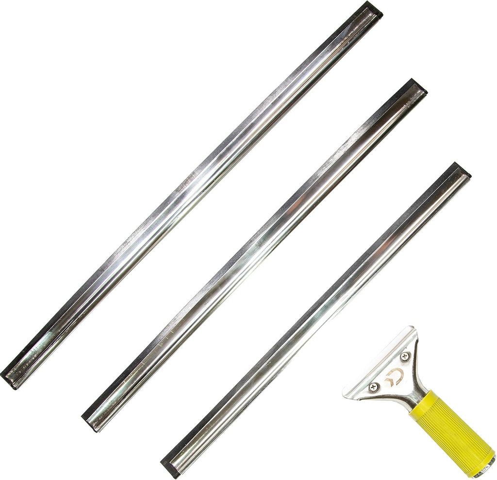 7-30 Foot Extension Pole + Window Squeegee with Removable Blades R977