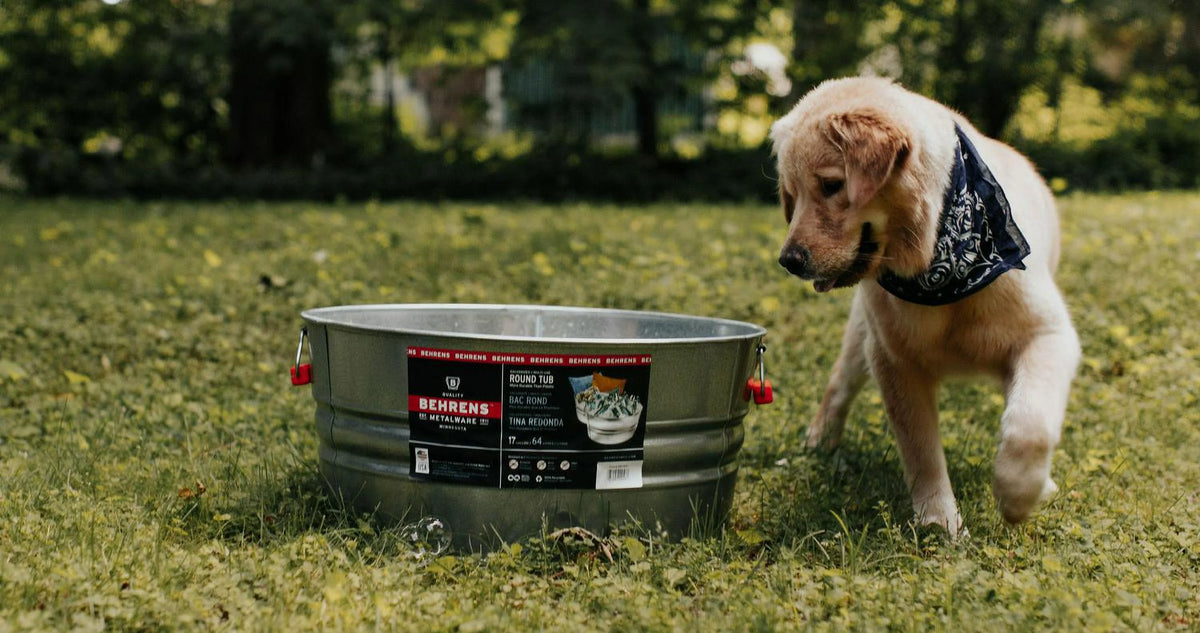 17 gal. Galvanized Steel Round Tub W97256