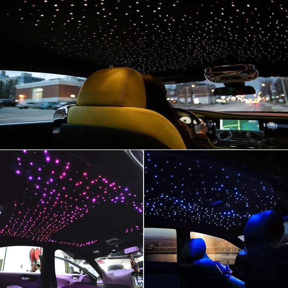 16W RGBW Fiber Optic Star Ceiling Light Kit with 400pcs 0.75mm 6.5ft Fiber Cable D10852