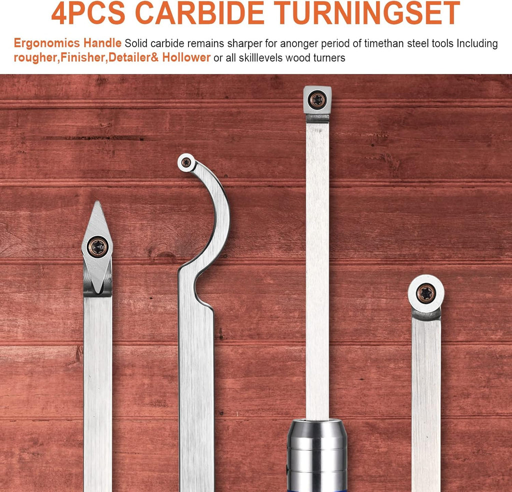 8 in 1 Carbide Tipped Woodturning Set with Aluminum Case K94793