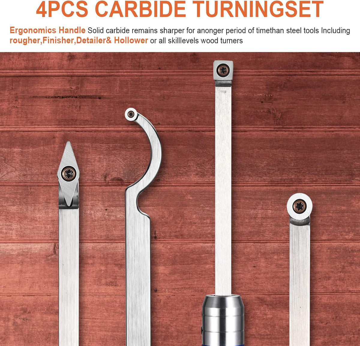 8 in 1 Carbide Tipped Woodturning Set with Aluminum Case K94793
