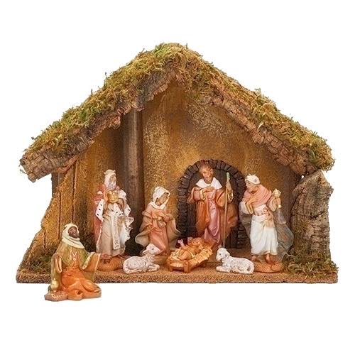 8 Piece 5 Scale Nativity Set with Stable V78965