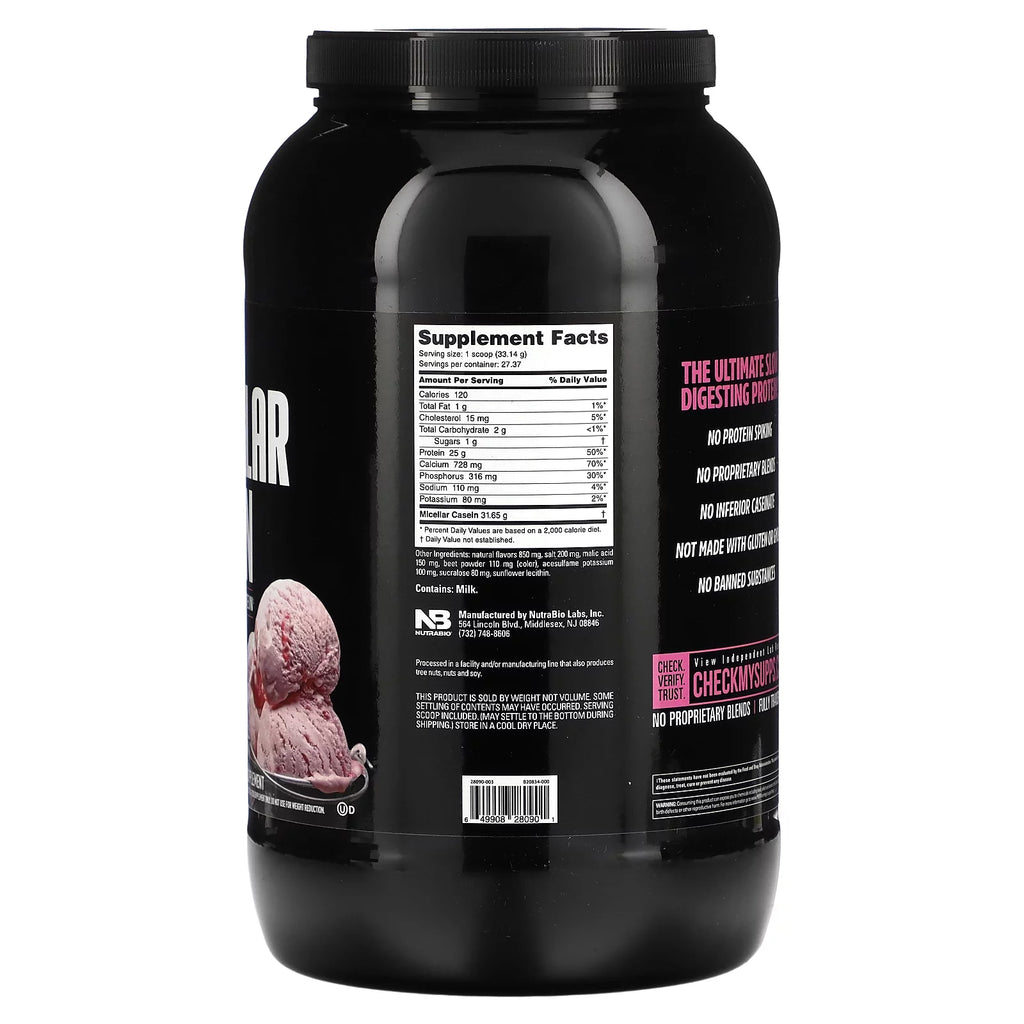 Strawberry Ice Cream Micellar Casein, 2 lb (907 g) N579