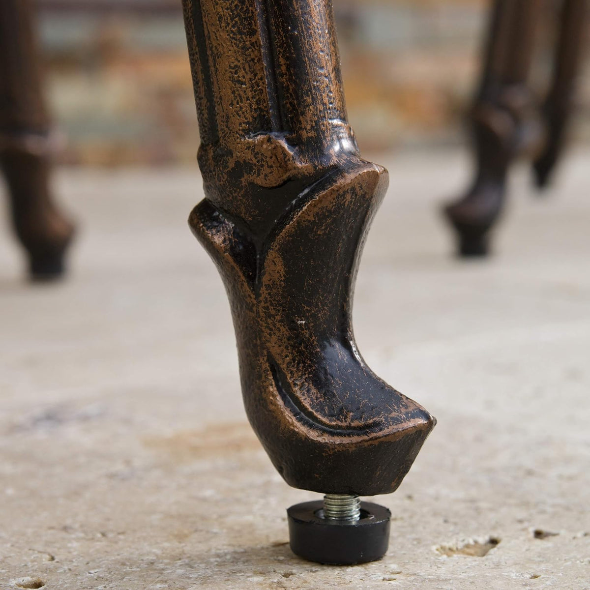 Cast Aluminum Bar Stools, 2-Pcs Set, Shiny Copper R8922