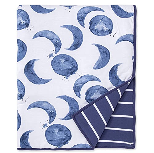 100% Organic Cotton Jersey Knit Reversible Quilt Blanket, 37 x 46 Inch D54880