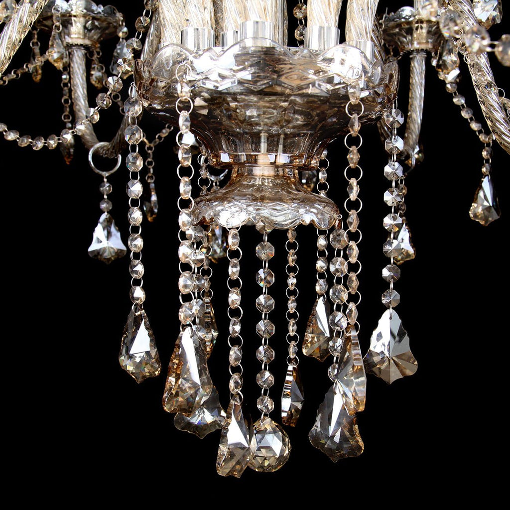 15 Lights Cognac K9 Crystal Chandelier W8513