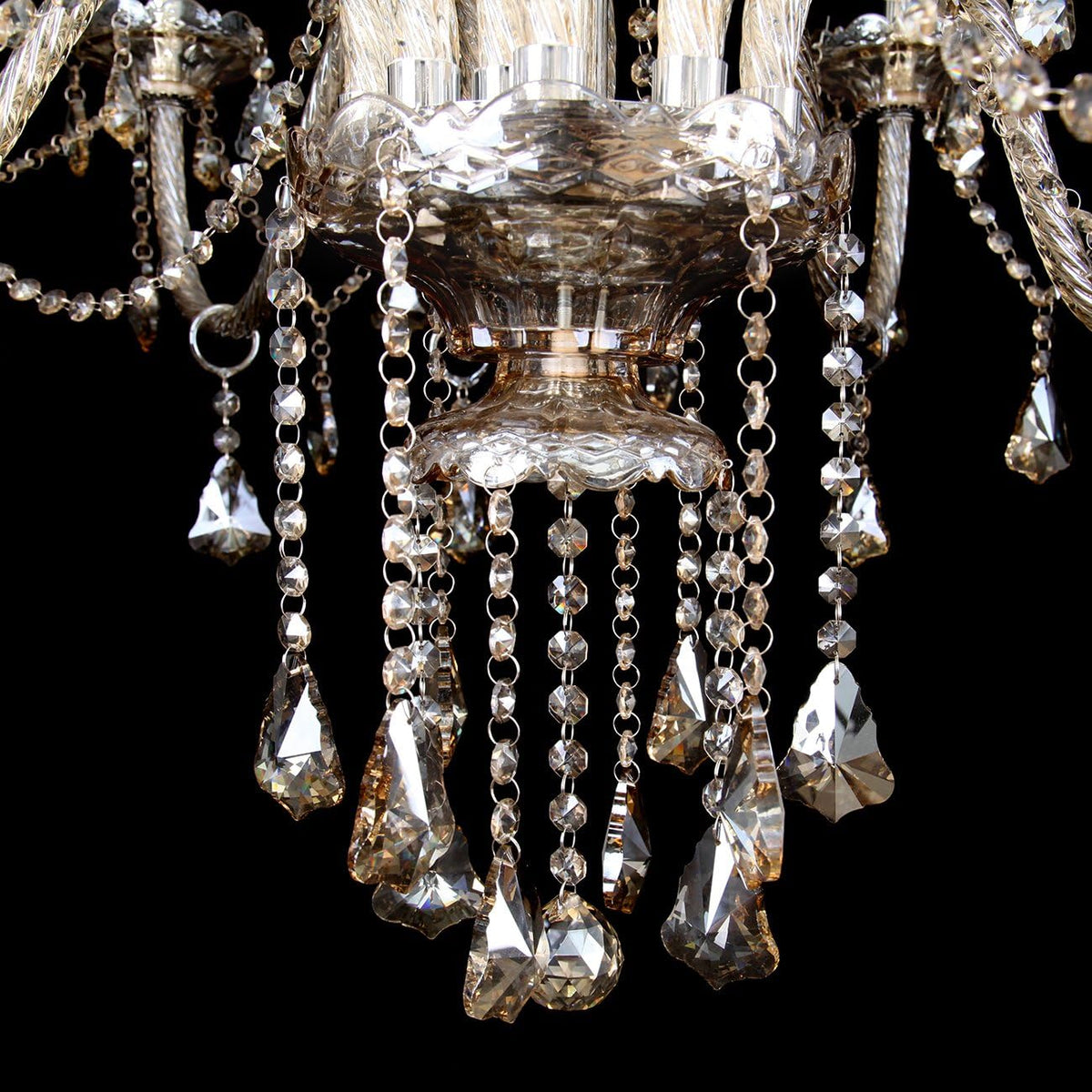 15 Lights Cognac K9 Crystal Chandelier W8513