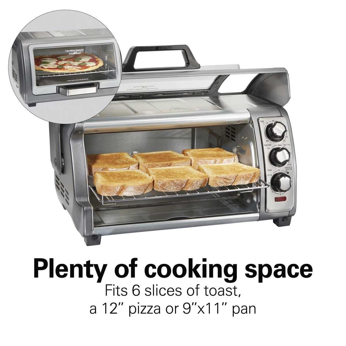 Sure-Crisp Air Fryer Toaster Oven, 6 Slice, Stainless Steel R763336