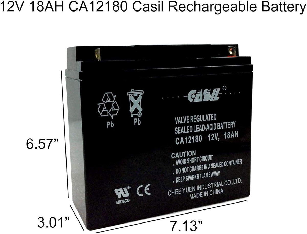 12v 18ah AGM Rechargeable Deep Cycle Battery Pack of 2 S7917