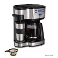 2-Way Coffee Maker, Single-Serve or 12 Cups, Glass Carafe, Black B807501