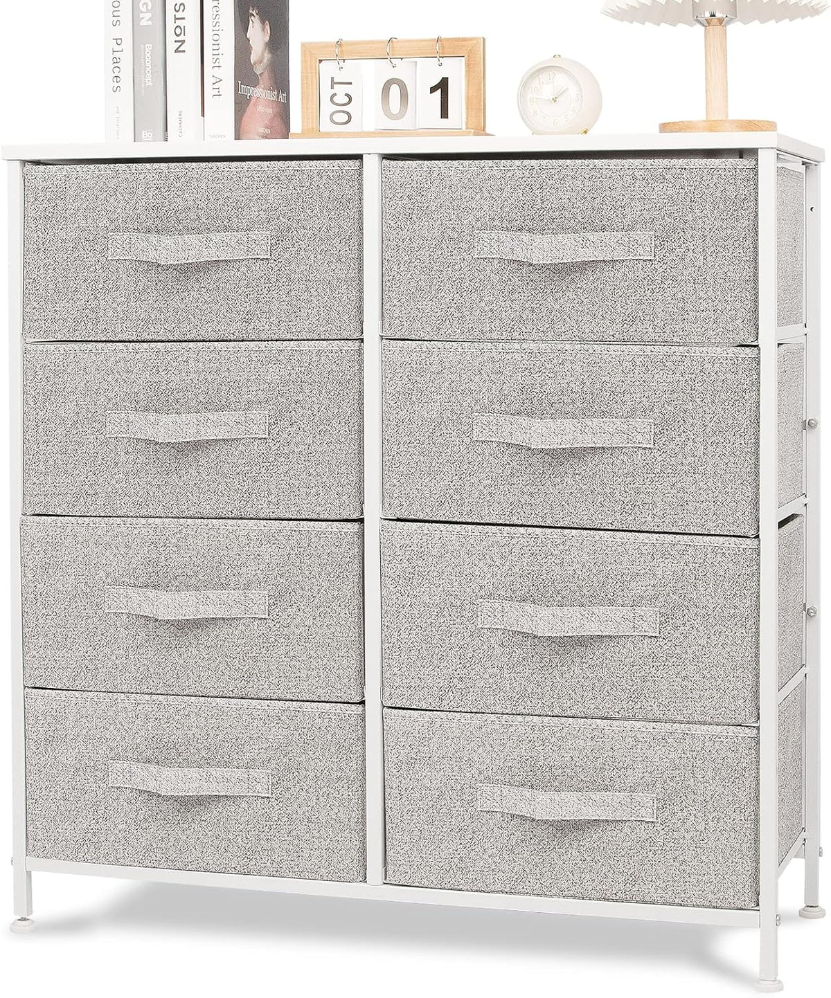 8 Drawer Dresser with Fabric Bins I78099