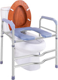 Raised Toilet Seat with Handles 400lbs, Adjustable Height A511362