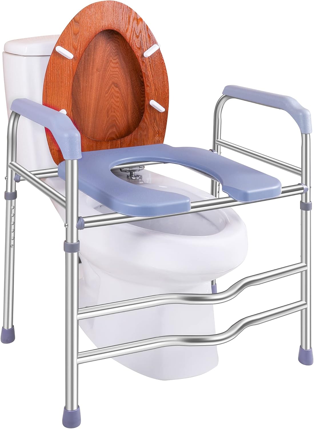 Raised Toilet Seat with Handles 400lbs, Adjustable Height A511362