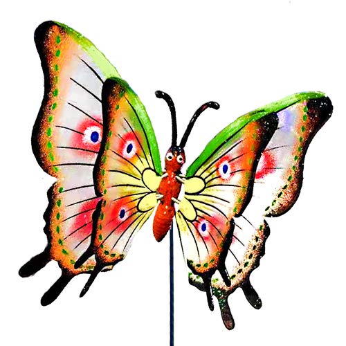3D Large Butterfly Garden Stakes Decorations Outdoor Lawn Decorative Yard Decor Ornaments (Pack of 4) S85414