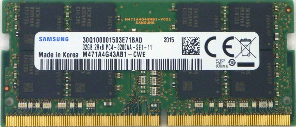 32GB DDR4 3200MHz PC4-25600 1.2V 2Rx8 260-Pin SODIMM Laptop RAM Memory Module I141505
