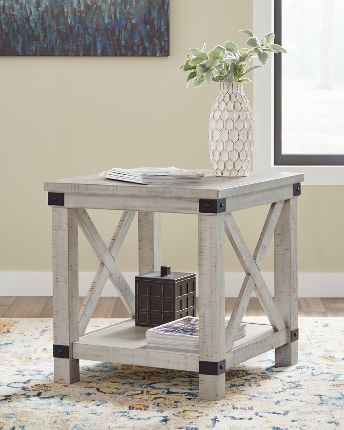 Whitewash End Table N85208